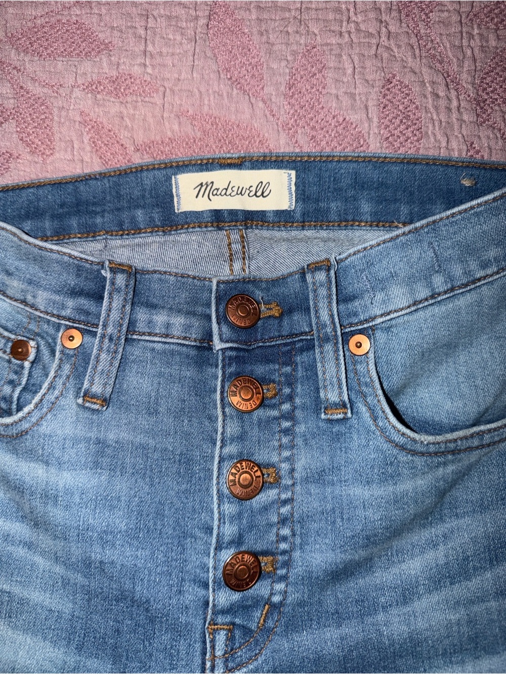 Madewell Light Blue High-Rise Button-Fly Jeans
